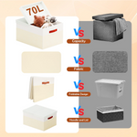 Lade das Bild in den Galerie-Viewer, Storage Bins with Lids, 2 Pack Extra Large Blanket Storage Baskets with Lids, Closet Organizers Bins for Living Room, Nursery, Beige and White
