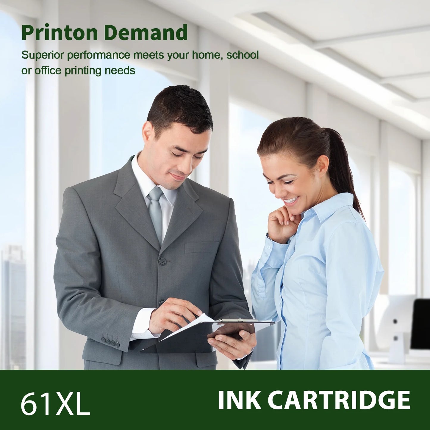 61 61XL Ink Cartridges Compatible for HP 61 Ink Cartridge for Printer Ink HP 61 for Deskjet 2541 OfficeJet 4630 HP Envy 4500 Printer (2-Pack)