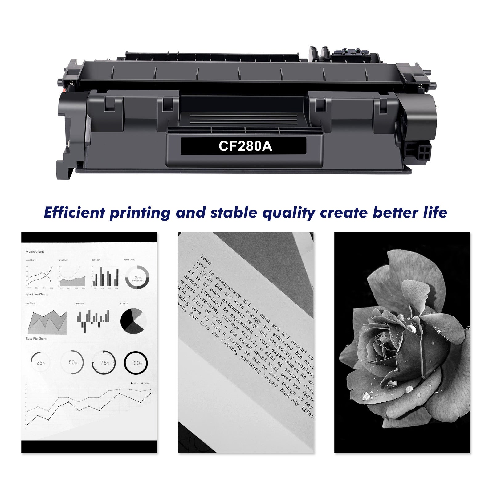 80A Toner Cartridge Black | CF280A Replacement Toner for HP 80A (CF280AD1) CF280A 80X CF280X for HP Pro 400 M401A M401D M401N M401DNE MFP M425DN Printer Ink (2-Pack)