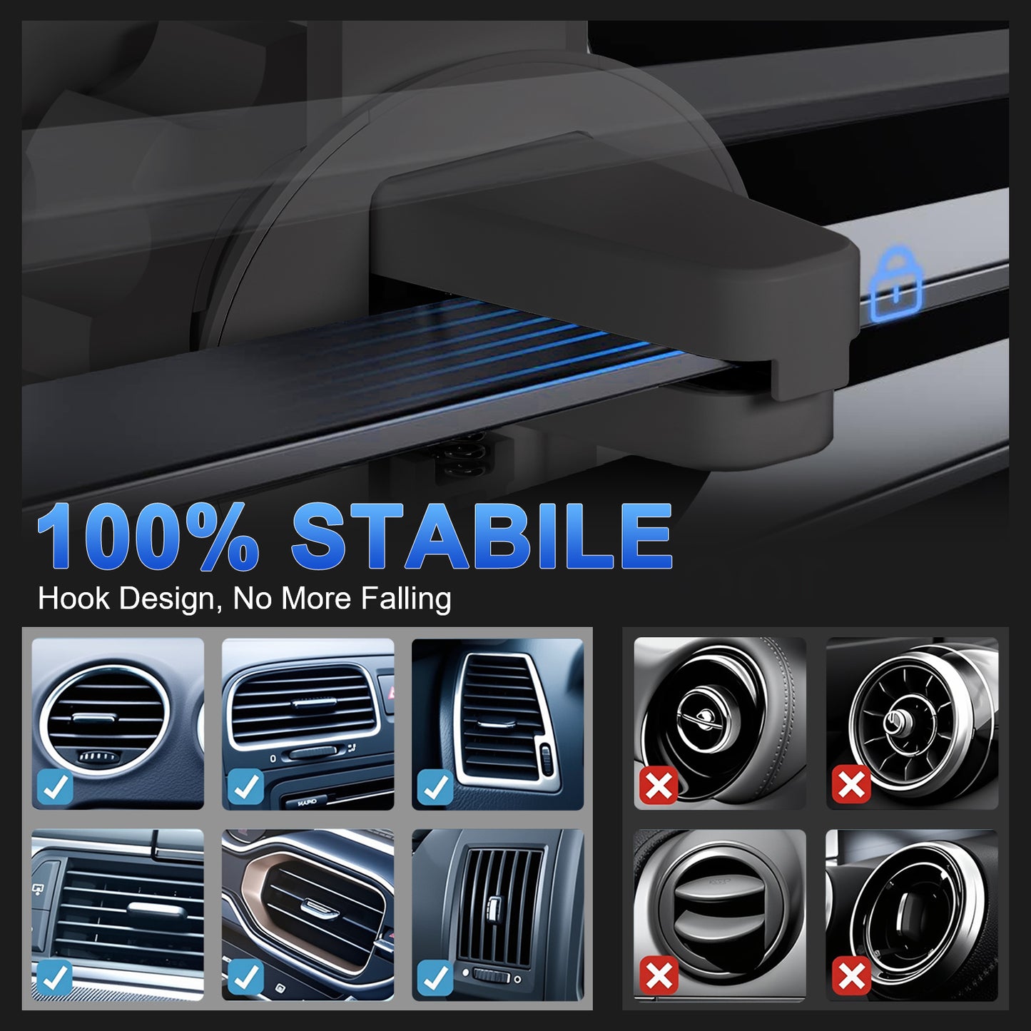 Wireless Car Charger,15W Fast Charging Car Mounts, 360¡ãAdjustable Magnetic Car Phone Charger for iPhone 17/16/15/14/13/12 Series Air Vent Phone Holder