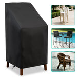 Charger l'image dans la galerie, Patio Chair Covers,Outdoor Chair Cover,2 Pack Waterproof Patio Furniture Covers for Outdoor Furniture, Large Covers for High-Back Chiar/Stackable Outdoor Chairs, 25" L x 25" W x 47"H,Black
