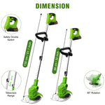 Lade das Bild in den Galerie-Viewer, 24V 650W Lawn Mover Electric Grass Trimmer Cordless W/2 Batteries, Battery Weed Eater, Electric Weed Wacker, Lawn Mower Cordless Pruning Cutter Weed Wacker Garden Trimming Tool
