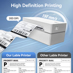 Lade das Bild in den Galerie-Viewer, BAOKALER 4x6 Thermal Label Printer - Bluetooth Shipping Label Maker for Packages, Compatible with Windows iOS Android, Wireless Sticker Printing for Business and Home

