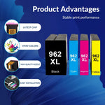 Load image into Gallery viewer, 962XL Ink Cartridge Compatible for HP 962XL 962 Ink Cartridges for OfficeJet Pro 9010 9012 9015 9016 9018 9020 9025 Printer-4-pack)

