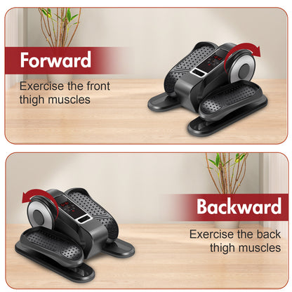 ALSO GO Under Desk Elliptical Machine, Leg Exerciser Electric for Seniors Adults, Ellipse Leg Exerciser with 12 Speed & 12 Mode, Quiet & Portable