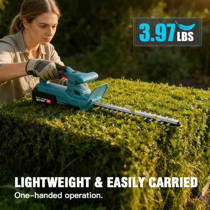 21V Cordless Hedge Trimmer, 20 Inch Hedge Trimmer for Bush Shrub Cutting, 2 Battery and Charger Included