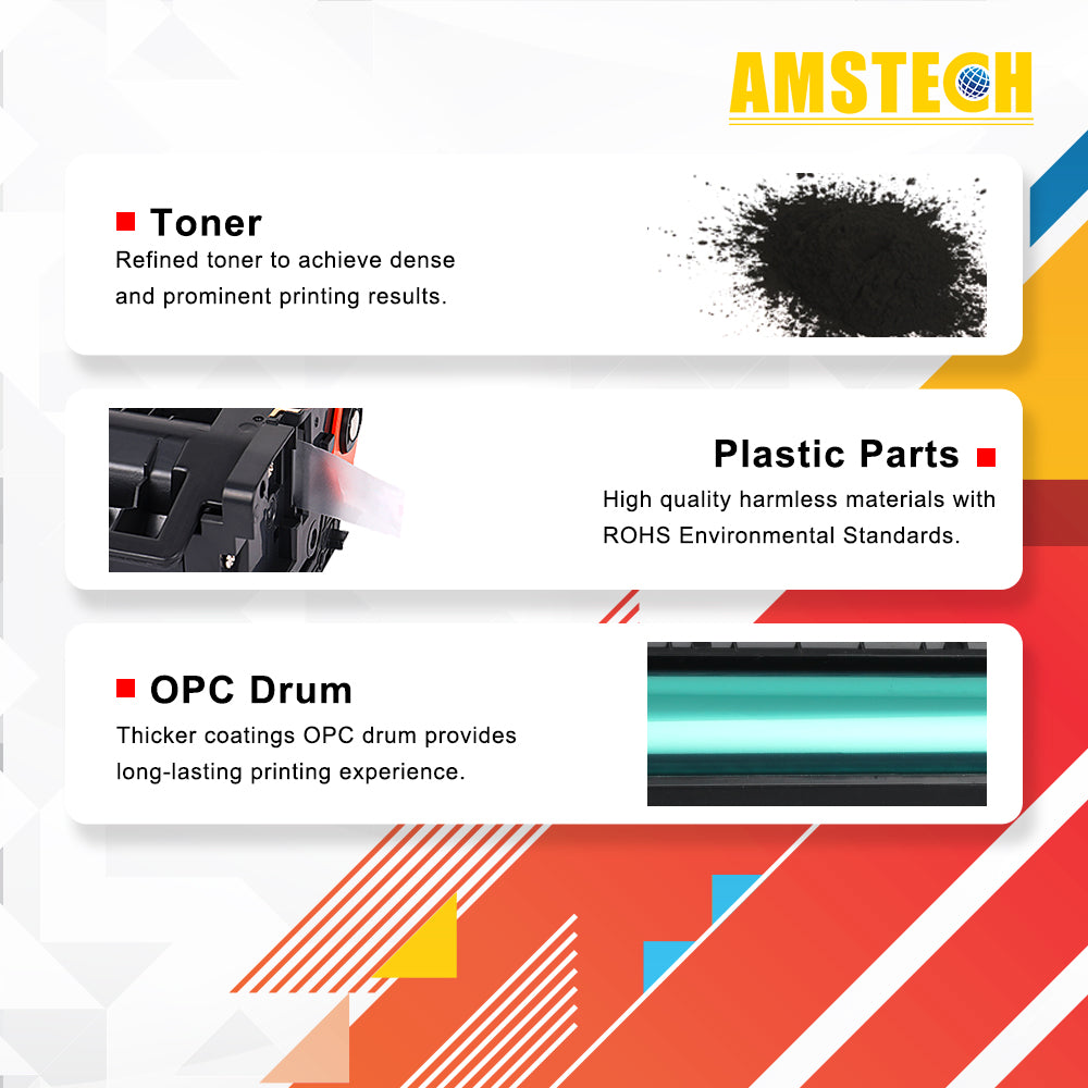 Amstech 1-Pack Compatible Toner for HP 05A CE505A for HP LaserJet P2030 P2035 P2035N P2050 P2055D P2055DN P2055X Printer Ink(Black)