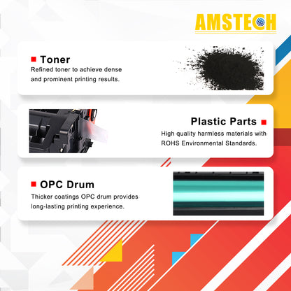 Amstech 1-Pack Compatible Toner for HP 05A CE505A for HP LaserJet P2030 P2035 P2035N P2050 P2055D P2055DN P2055X Printer Ink(Black)
