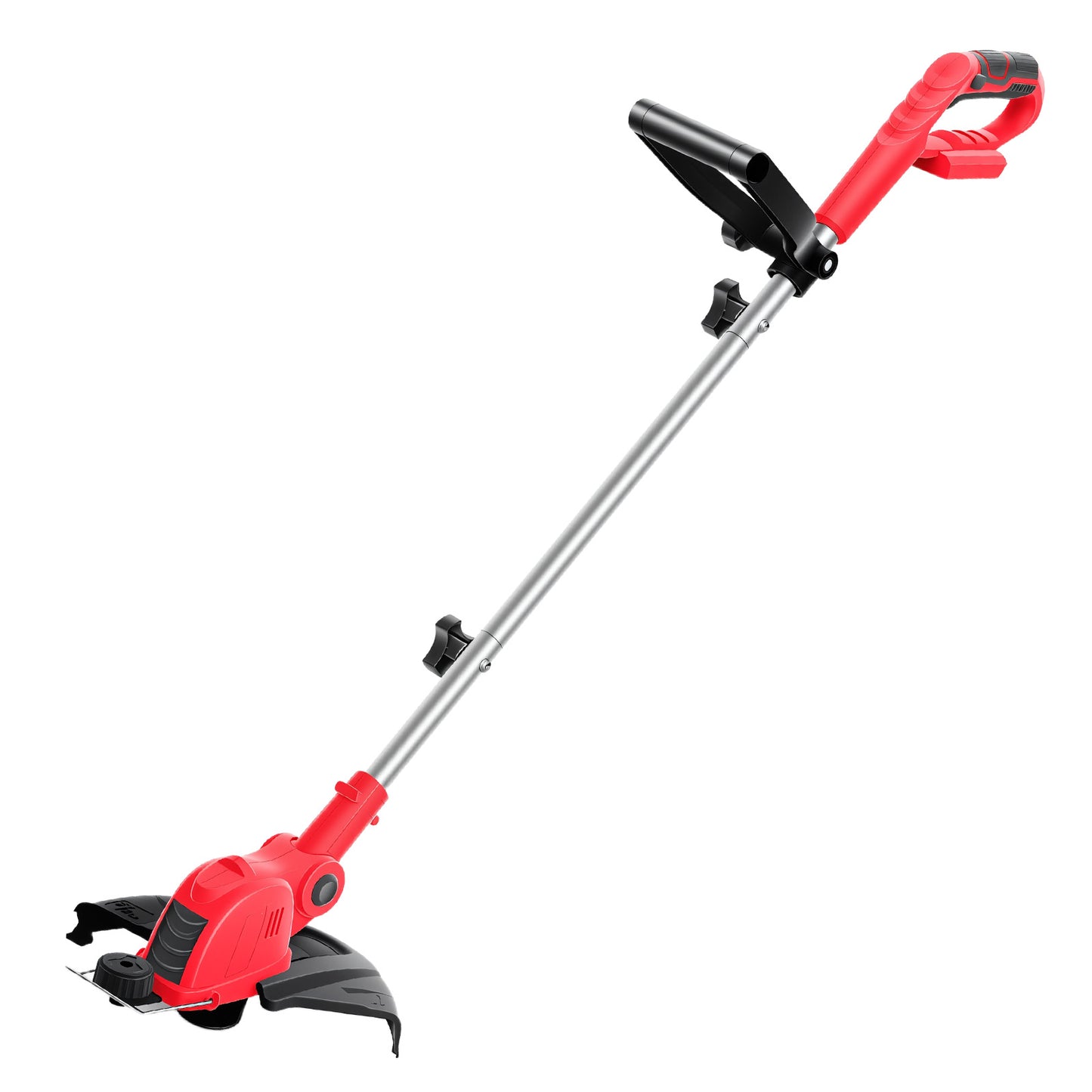Cordless String Trimmer, 4AH Battery Powered Weed Trimmer with Fast Charger, Red