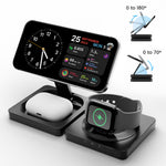 Lade das Bild in den Galerie-Viewer, 3 in 1 Foldable Wireless Charger, 15W Fast Charging Charger Compatible with iPhone 17 16 15 14 13 12, Portable Watch Charger for iWatch Series,for AirPods Pro 4 3 2 1 (Black)
