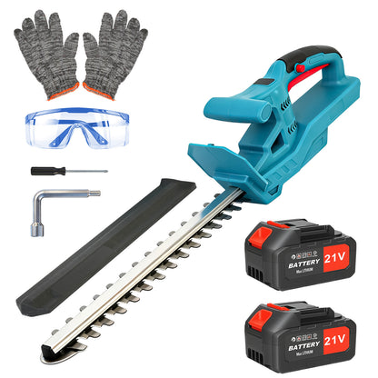 21V Cordless Hedge Trimmer, 20 Inch Hedge Trimmer for Bush Shrub Cutting, 2 Battery and Charger Included