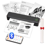 Cargar imagen en el visor de la galería, Baokaler Wireless Thermal Printer, Mobile Bluetooth Inkless Printer for Travel Home Use, Support US Letter/A4/A5/B5 Thermal Paper, Compatible with Android iOS Phone &amp; Laptop

