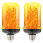 Cargar imagen en el visor de la galería, TopZoo LED Flame Light Bulbs 2PCS, Flickering Light Bulbs Upgraded 4 Modes, E26 Base Light Bulbs with Upside Down Effect for Daily, Garden Decor, Halloween, Party, Patio, Indoor, Outdoor Decor
