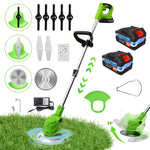 Lade das Bild in den Galerie-Viewer, 24V 650W Lawn Mover Electric Grass Trimmer Cordless W/2 Batteries, Battery Weed Eater, Electric Weed Wacker, Lawn Mower Cordless Pruning Cutter Weed Wacker Garden Trimming Tool
