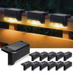 Load image into Gallery viewer, 12 Pack Solar Deck Lights Outdoor, Solar Step Lights Waterproof LED Solar Lights for Outdoor Stairs Step Fence Yard Patio Pathway Christmas Decoration Lights(Black-Warm White)
