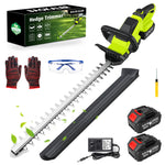 Lade das Bild in den Galerie-Viewer, 22" Cordless Hedge Trimmer, 21V Dual Action Blade Electric Bush Shrub Trimmer, 4.0Ah Battery &amp; Charger, Green
