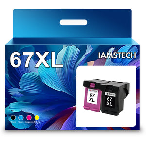 67XL Ink for HP 67 Ink Cartridge for HP 67 67XL for HP Ink 67 67XL Black and Tri-Color for DeskJet 2775 2776 2777 2778 2779 6078 6478 Printer Ink