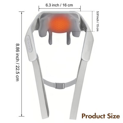 BAOKALER Neck Massager with Heat, 6D Shiatsu Cordless Deep Tissue Shoulder Massager for Ultimate Relaxation, Ideal Gift for Men and Women
