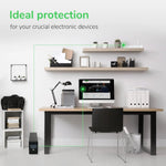 Load image into Gallery viewer, UPS 600VA/330W Backup Power, 3 Outlets, Battery Backup with Surge Protection, Only Suitable for Desktop computer
