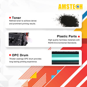 Amstech 1-Pack Compatible Toner for HP 05A CE505A for HP LaserJet P2030 P2035 P2035N P2050 P2055D P2055DN P2055X Printer Ink(Black)