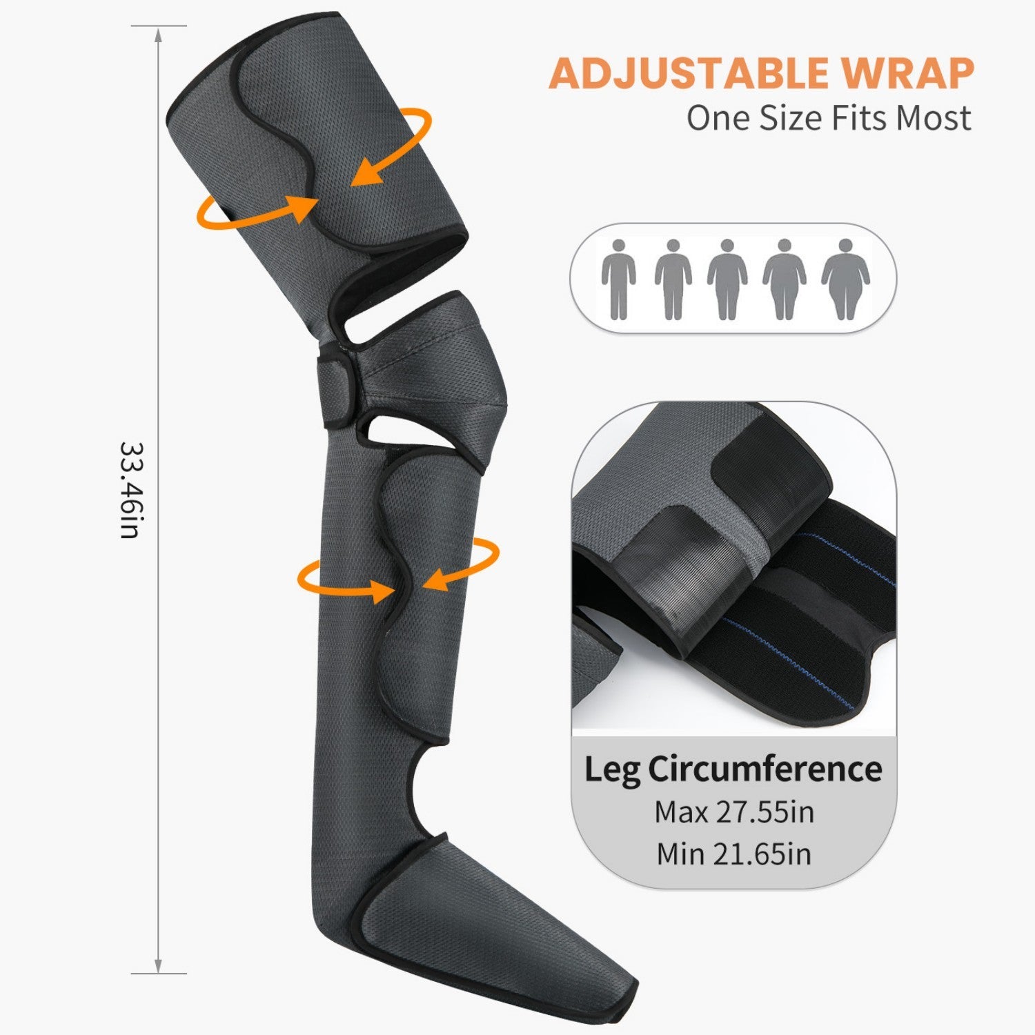 Amstech Leg Massager, Air Compression Thigh, Leg Air Compression Massager for Circulation and Pain Relief, Muscles Relaxation