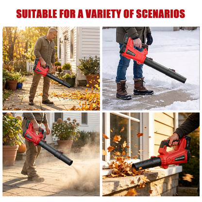 930CFM Leaf Blower Cordless, 21V 4.5AH Powerful Electric Cordless Leaf Blower, 6 Speeds Battery Powered Leaf Blowers for Lawn Care, Patio, Yard, Dust, Snow