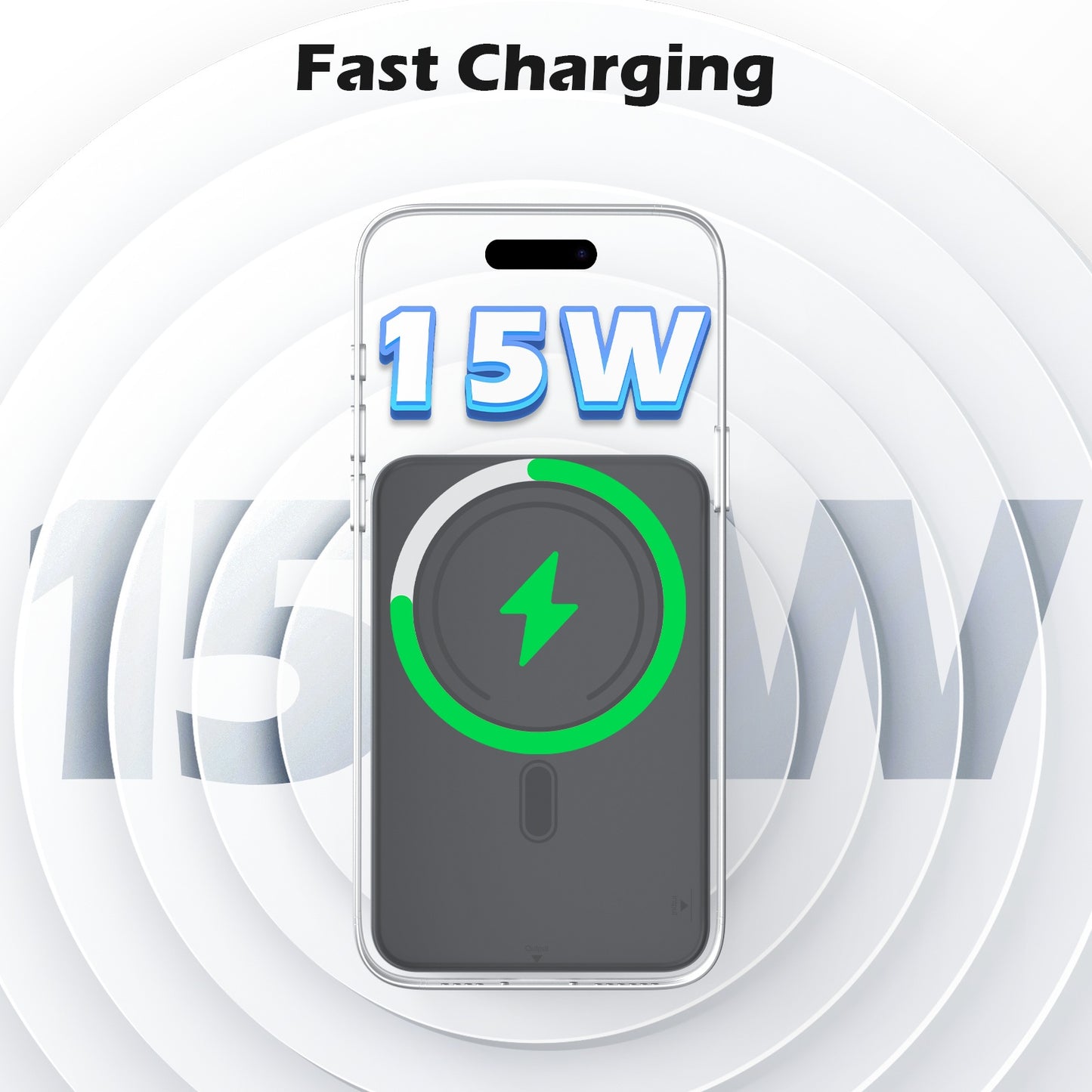 Portable Charger, 20W PD Fast Charging for iPhone, 5000mAh Power Bank Compatible with 17 16 15 14 13 12, Ultral Slim Wireless Battery Pack, Perfect Gift for Family, Black