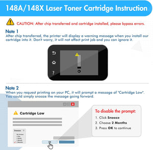 148X Toner Cartridge 148A High Yield Compatible for HP W1480X 148X 148A Laserjet Pro 4001dn MFP 4101fdw 4101fdn 4001n 4001dn 4001dw (2-Pack)