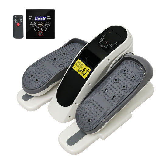 Amstech Under Desk Elliptical,Portable Mini Elliptiacl Exerciser with 12 Adjustable Speeds, Manual & Electric Dual Modes, Forward & Reverse Modes, Ideal for Seniors and Office Use