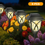 Lade das Bild in den Galerie-Viewer, TopZoo Solar Lights Outdoor Pathway, 6 Pack Solar Garden Stake Lights for Yard Patio Walkway Planter Pool, LED Waterproof, Warm White

