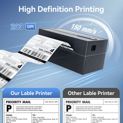 4x6 Thermal Label Printer, Bluetooth Wireless Sticker Printer for Shipping, Business and Home Use, Compatible with iOS Android MacOS Windows
