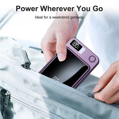 Magnetic Wireless Portable Charger,10000mAh Power Bank with Fast Charging,USB C in&Out Battery Pack, Compatible with Mag-Safe for iPhone 17/16/15/14/13 Series,Samsung,Android,and More