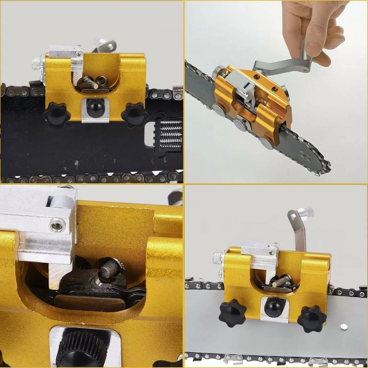 1Pack Chainsaw Sharpener, Portable Hand-Crank Chainsaw Sharpening Jig Kit , Fast Chain Saw Shaperener Accessories Tool for DIY Lumberjack