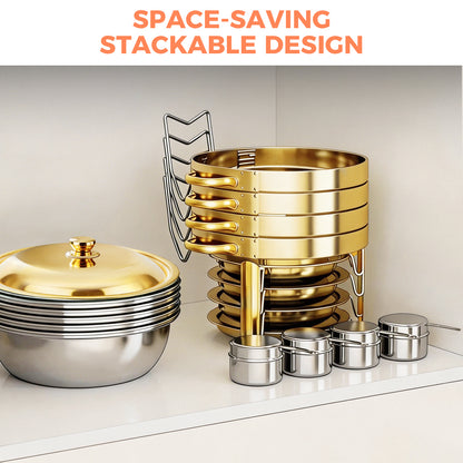 Round Half-Gold Plated Stainless Steel Chafing Dish with Stainless Steel Lid, Buffet Warmer Set, 4-Pack, for Home Gatherings, Christmas Parties, Catering Events