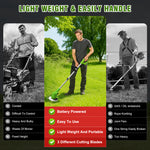 Lade das Bild in den Galerie-Viewer, 24V 650W Lawn Mover Electric Grass Trimmer Cordless W/2 Batteries, Battery Weed Eater, Electric Weed Wacker, Lawn Mower Cordless Pruning Cutter Weed Wacker Garden Trimming Tool
