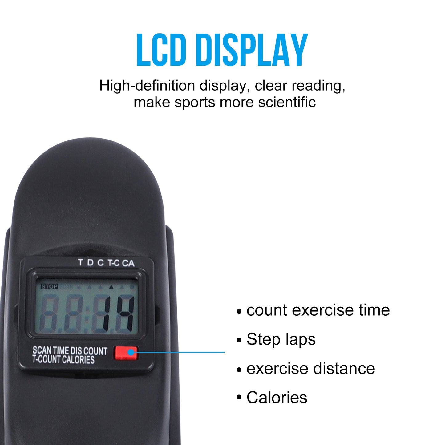 BAOKALER Desk Bike Pedal Exerciser, Mini Exercise Bike Stepper Indoor Exercise, Elder Bike Pedal Exerciser Under Desk Fitness Equipment with LCD Screen Display