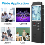 Carica l&#39;immagine nel visualizzatore di Gallery, 32GB Lecture Digital Voice Recorder, Rechargeable Digital Voice Activated Audio Voice Recorder, Mini Audio Recorder Voice Mic, Portable Tape Dictaphone with Playback, USB, MP3, A-B Function

