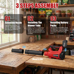 Charger l'image dans la galerie, 930CFM Leaf Blower Cordless, 21V 4.5AH Powerful Electric Cordless Leaf Blower, 6 Speeds Battery Powered Leaf Blowers for Lawn Care, Patio, Yard, Dust, Snow
