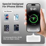 Lade das Bild in den Galerie-Viewer, Portable Charger, 22.5W Mini Charger Battery Pack with Foldable USB-C Plug, 5000mAh Power Bank Compatible with iPhone 17 16 15,White
