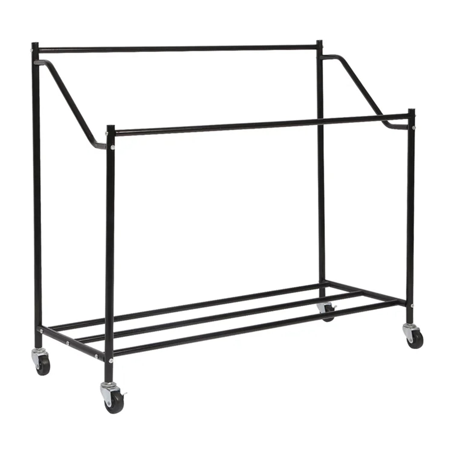 Amstech Laundry Hamper Sorter 4 Section, Laundry Sorter Cart with 4 Removable Bags and Rolling Wheels, Black