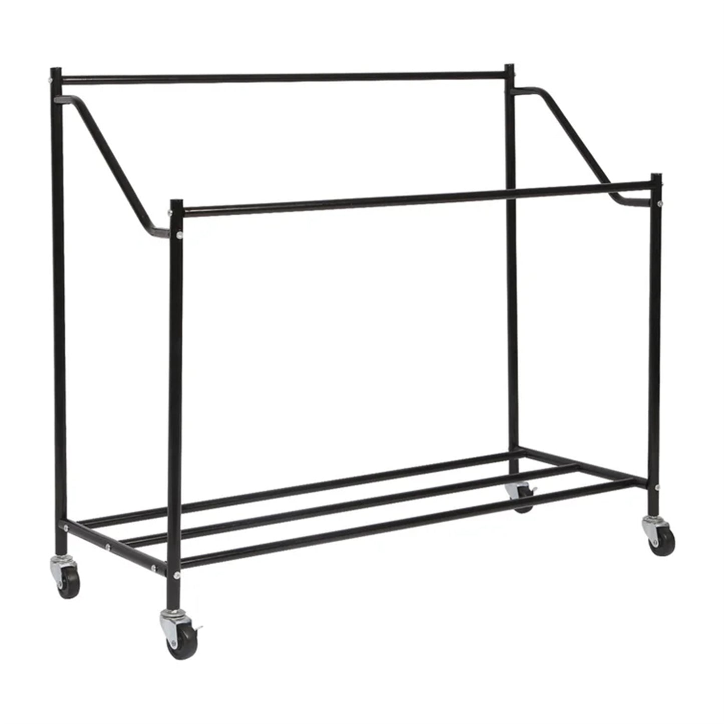 Amstech Laundry Hamper Sorter 4 Section, Laundry Sorter Cart with 4 Removable Bags and Rolling Wheels, Black