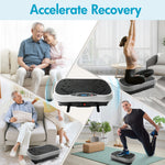 Load image into Gallery viewer, Vibration Plate Exercise Machine, Full Body Workout Machine for Weight Loss, Vibrating Board 300LBS Capacity, Vibration Platform with Resistance Bands, Remote Control, Silver-White
