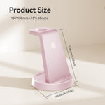 Charger l'image dans la galerie, Wireless Charger for iPhone, 3 in 1 Charging Station Compatible with iPhone 17 to 12, Compatible with iWatch Series, Compatible with Airpods 4 3 2 Pro, Pink
