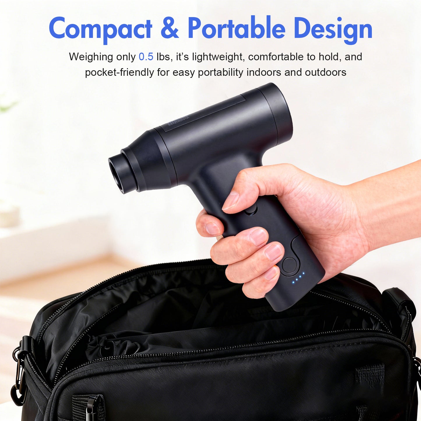 Compressed Air Duster, 300000RPM Car Vacuum Cleaner, Cordless Air Duster Cleaner Dust Blower for Computer, Keyboard, House, Outdoor and Car