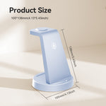 Carica l'immagine nel visualizzatore di Gallery, Wireless Charger for iPhone 17 16 15 14 13 12, Charging Station for Airpods 4 3 2, for Apple Watch Series, 3 in 1 Charger Station for Apple Multiple Devices, Blue
