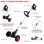 Load image into Gallery viewer, Weed Wacker, Cordless Electric Weed Eaters Weed Trimmer with 2 Battery, Black
