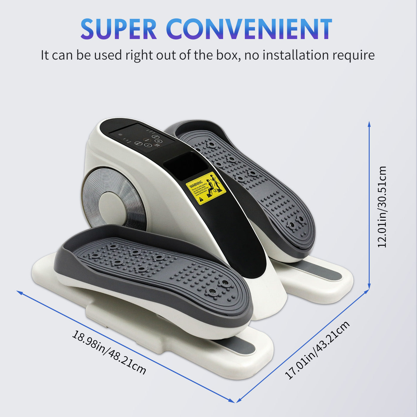 Amstech Under Desk Elliptical,Portable Mini Elliptiacl Exerciser with 12 Adjustable Speeds, Manual & Electric Dual Modes, Forward & Reverse Modes, Ideal for Seniors and Office Use