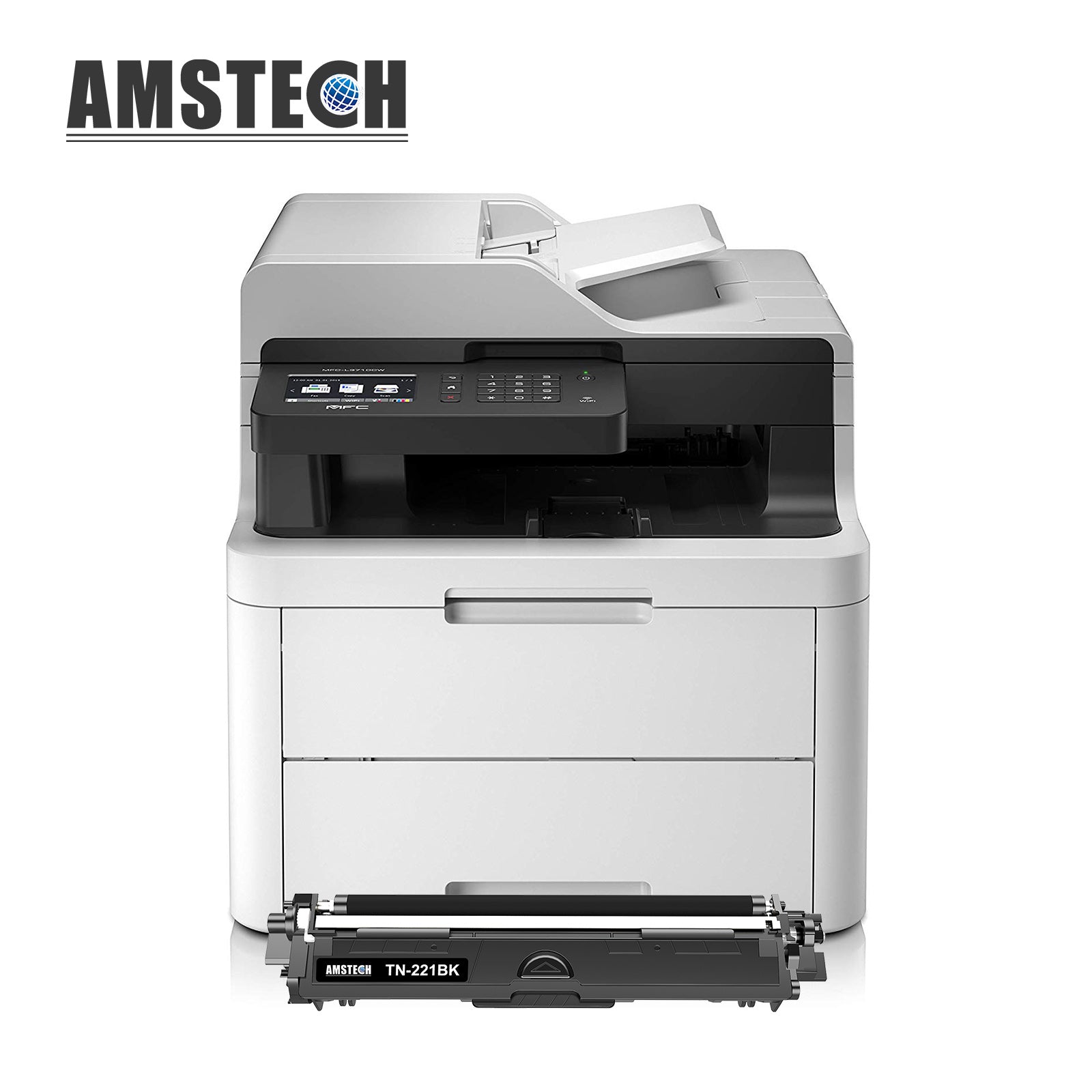 Amstech 4-Pack Compatible Toner for Brother TN-221BK TN-225C TN-225M TN-225Y TN-225 TN-221 HL-3140CW 3142CW 3150CDW 3152CDW 3170CDW 3172CDW MFC-9130CW 9140CDN 9330CDW 9340CDW DCP-9020CDW Printer