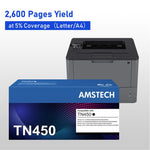 Load image into Gallery viewer, TN450 Toner Cartridge Compatible for Brother TN450 TN420 TN-450 TN-420 HL-2270DW HL-2280DW HL-2240 MF7860DW MFC-7360N DCP-7065DN MFC7860DW Intellifax 2840 2940 Printer Ink (Black, 2-Pack)
