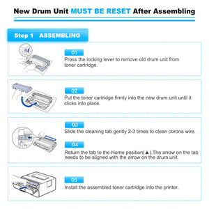 Amstech 2-Pack Compatible Drum Unit for Brother DR-730 DR730 DR 730 MFC-L2710DW MFC-L2750DW HL-L2350DW HL-L2370DW HL-L2390DW MFC-L2730DW Black